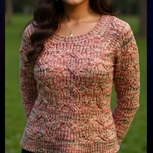 Talbots Sweater Womens Sz S
Wool Blend Cable Knit Multicolor
Fisherman Pullover